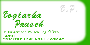 boglarka pausch business card